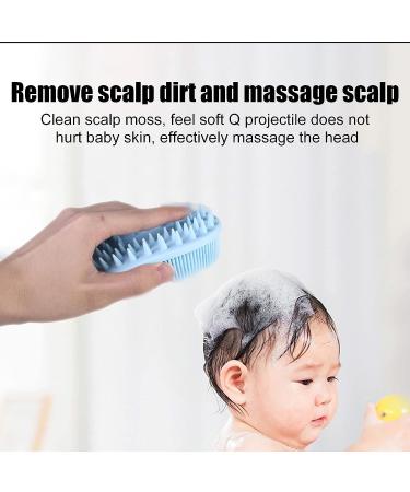 YIDM 3 Pcs Silicone Body Scrubber Shampoo Brush Set | Exfoliating & Scalp Massager | 2-in-1 Bath & Shampoo Brush for Babies, Children, Men, Women - Buy Online on GoSupps.com