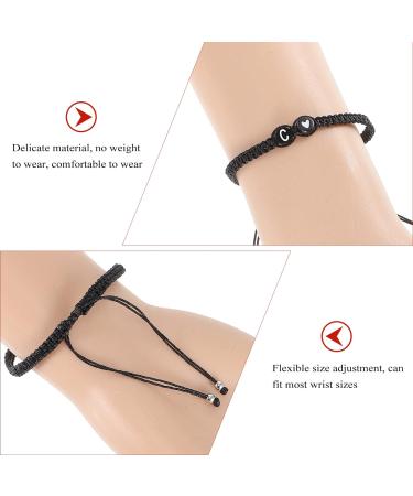 FRCOLOR 4pcs Black and White Heart Bracelet Women Bracelet Simple Bracelet Womens Jewelry Bracelet Matching Men s Bracelets Rope Bracelets Miss Black Rope The Letter Is Acrylic Manual 6X6X0.5CMx3pcs Black Cx3pcs - Buy Online on GoSupps.com