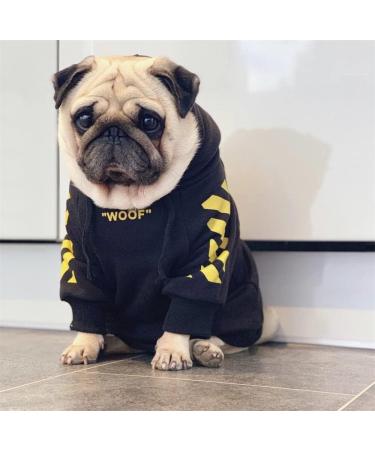 Stylish Yellow Dog Coat for Small Breeds | Winter Hoodie & Jacket for Schnauzer Corgi French Bulldog & Teddy | XXL/2XL - Buy Online on GoSupps.com