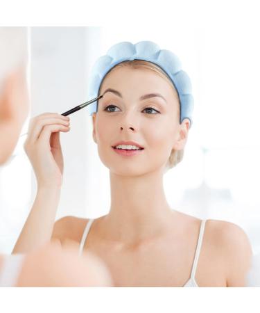 4 Pack Spa Headbands for Washing Face & Makeup Removal - Non-Slip Skincare Set with Headband & Wristband - Terry Cloth Puffy Headband in Pink & Blue - Buy Online on GoSupps.com