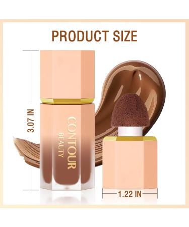 NewBang Liquid Contour Stick Soft Cream Contour Makeup Liquid Bronzer Face Concealer Matte Contouring with Cushion Applicator Long Lasting Silky Face Contour Cream Bronzer Contouring Makeup (103) 103#DARK 36 g (Pack of 2) - Buy Online on GoSupps.com