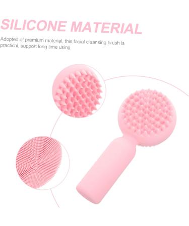 Angoily Silicone Face Brush Face Exfoliator Face Scruber Exfoliate for Face Scrubber Facial Exfoliator Silicone Face Scrubber for Women 3d Manual Cleansing Brush Pink Silica Gel - Buy Online on GoSupps.com