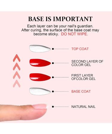 Top Coat and Base Coat Set 2 Pcs 10ml No Wipe Soak Off Gel Top Coat and Base Coat Kit UV LED Quick Dry Nail Gel Polish Long Lasting Shine Finish Base Top Coat for Women Nail Art 2Pcs - Buy Online on GoSupps.com