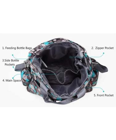 Insular Waterproof Diaper Bag with Changing Mat - Chic Multifunctional Mummy Shoulder Bag in Black - Buy Online on GoSupps.com