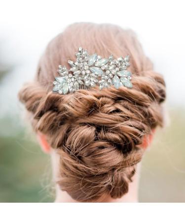 TAIOSNADJ Crystal Bridal Hair Comb Handmade Hair Accessories Wedding Rhinestone Hair Side Comb for Bride Wedding Prom Flower Girl Headpieces - Buy Online on GoSupps.com