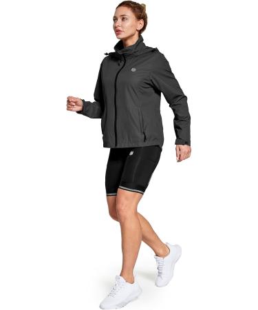 Fitst4 Sports Women's Lightweight Waterproof Bicycle Jacket Reflective Windbreaker for Running Hiking & Trekking Black M - Buy Online on GoSupps.com