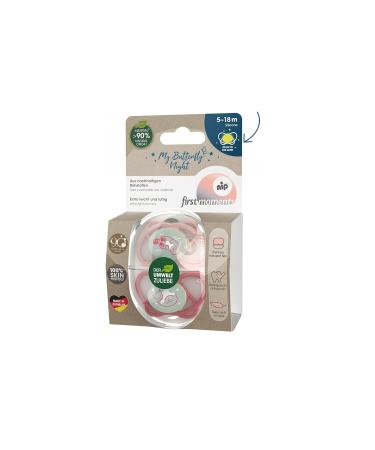 Nip Schnuller My Butterfly Night - Eco-Friendly Silicone Baby Pacifier Lightweight & Jaw-Friendly Size 2 (5-18 Months) - Red - Buy Online on GoSupps.com
