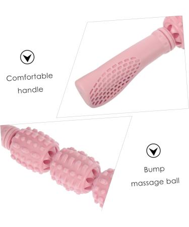Gleavi Head & Leg Massage Device Set - 3 Pieces Body Massage Tools | Pink Yoga Roller for Deep Muscle Relief - Buy Online on GoSupps.com