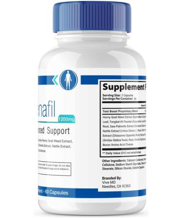 VIVE MD Zydenafil Pills for Men Advanced Formula - Zydenafil Male Pills - Zydenafil 1200mg for Maximum Strength with Tongkat Ali Saw Palmetto Horny Goat Weed Reviews (60 Capsules) - Buy Online on GoSupps.com