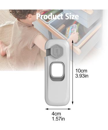 5 PCS Self-Adhesive Child Locks for Kitchen Cupboards & Fridge - Grey - Buy Online on GoSupps.com
