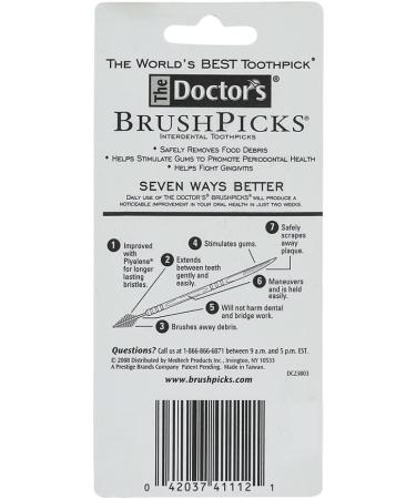 Doctor's BrushPicks Interdental Toothpicks - 240 Picks, Pack of 2 - Buy Online on GoSupps.com