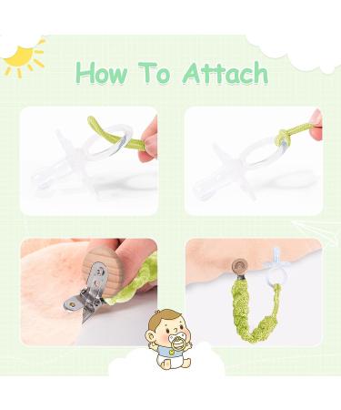 Macrame Boho Wooden Pacifier Clip | Natural Handmade Braided Cotton | Unisex Baby Shower Gift - Symbolife - Buy Online on GoSupps.com