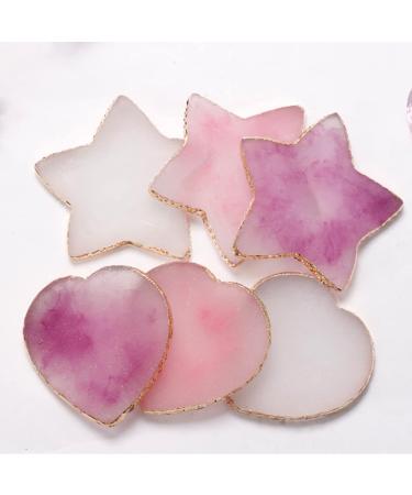 Bodhi2000 Heart Shaped Resin Nail Art Palette - Pink Gel Polish Mixing Holder for Salon Manicure - Buy Online on GoSupps.com