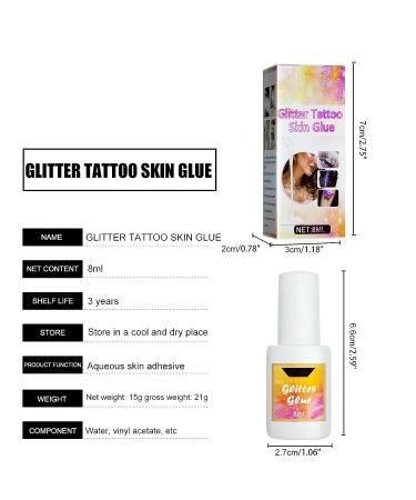 3 PCS Skin Glue for Glitter Tattoos 8ml | Water-Soluble Glitter Tattoo Adhesive for Halloween, Carnival, Theme Parties & Make-up Artists - Buy Online on GoSupps.com