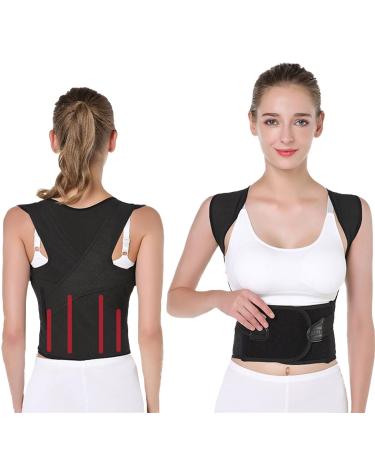 Invisible Posture Corrector Adjustable Full Back Support Teenage Students Hunchback Correction Straps Men Women Corset Orthopedic Vest Shoulder Straightener (Color : Black Size : 3X-Large) 3X-Large Black