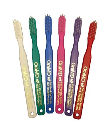 OraMD Soft Bristles Toothbrush - Dr. Charles C. Bass Design for Sensitive Teeth - Gentle Nylon Bristles - Adult Oral Care (Pack of 6) - Buy Online on GoSupps.com
