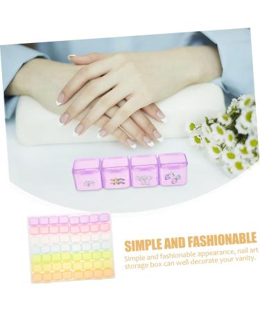ABOOFAN 3 Sets Nail Art Storage Box Nail Jewelry Manicure Accessories Holding Ornament Container Ornament Storage Bin Nail Organizer Makeup Drawer Dip Powder Organizer Grid Spare Parts Abs - Buy Online on GoSupps.com