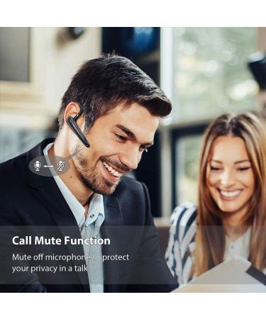 GPEESTRAC Bluetooth Headset V5.0 Earpiece with Noise Cancelling Mic | 15-Hour Playtime | Hands-Free Calls | Wireless Headset for Business, Workout, Driving - Buy Online on GoSupps.com