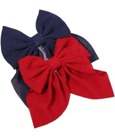 New 2025 2Pcs/Set Women New For Fashion Sweet Solid Bowknot Hair Clips Print Bows Hairpins Ribbon Barrettes Duckbill Clip Headwear Hair Accessories Jewelry Fashion Accessories Creative Gift - Buy Online on GoSupps.com