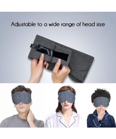 Handmade Cotton Sleep Mask Blindfold | Breathable Blackout Eye Mask for Women, Men & Kids | Travel Pouch Included | Dark Grey - Buy Online on GoSupps.com