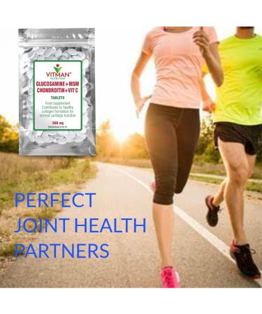 High Strength Glucosamine Chondroitin with MSM & Vitamin C - 90 Joint Inflammatory Tablets - Bone Care and Pain Relief - Buy Online on GoSupps.com