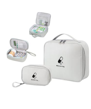 Junundjing 2 piece of medication bag large & small medication bag travel travel pharmacy bag waterproof first aid bag empty first aid set outdoor - Buy Online on GoSupps.com