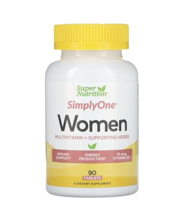 SuperNutrition SimplyOne Multi-Vitamin for Women High-Potency One/Day Tablets 90 Count 90 Count (Pack of 1) - Buy Online on GoSupps.com
