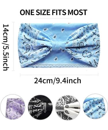 MIQIQAO Women Headband Hairband Turban Flower Cotton Head Scarfs Wide Soft Ladies Headband Boho Fashion Bandanas Elastic Sport Running Yoga Head Wraps P6WYaoguo - Buy Online on GoSupps.com