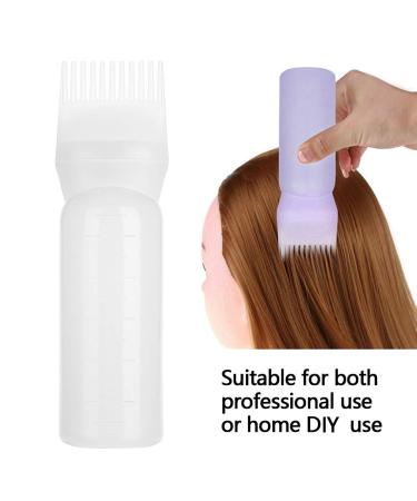 80ml Hair Color Dispenser Pump Dye Bottle with Graded Scale & Styling Comb Brush - Perfect for Salon Use - Buy Online on GoSupps.com
