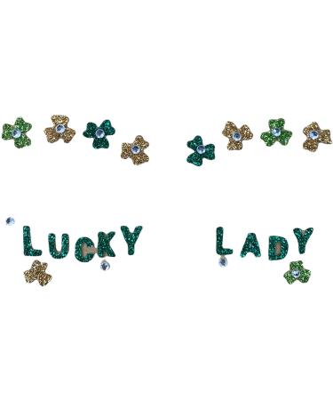 St. Patrick's Day Face Jewels & Gems Set - Glitter Rhinestones & Temporary Tattoos for Rave, Henna & Parties - Buy Online on GoSupps.com