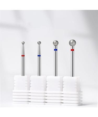 Nail Polish Head Pre-treatment/Exfoliation/Deburring Tool Diamond Round Polish Bit(Red(f) 4mm) - Buy Online on GoSupps.com