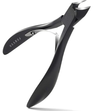 FERYES Large Handle Stainless Steel Toe Nail Clippers for Thick, Ingrown Nails - Black Olecranon Fingernail Clipper - Buy Online on GoSupps.com