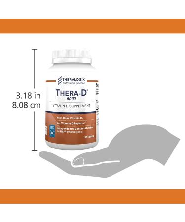 Thera-D 6000 Vitamin D Supplement | 6000 IU D3 Tablets | 90 Day Supply | Made in USA - Buy Online on GoSupps.com