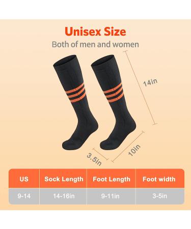 Heated Thermal Socks for Men Women | TUTIVAC 9-14 Black | Ideal for Hunting, Skiing, Camping | Keep Your Feet Warm in Cold Weather - Buy Online on GoSupps.com