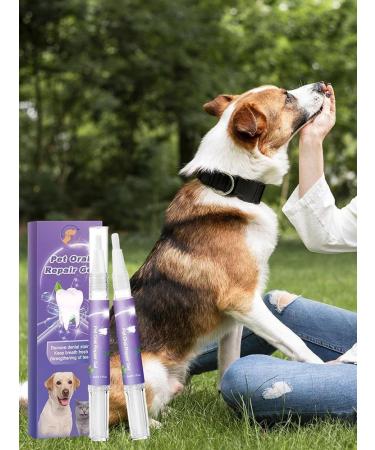 Pet Oral Repair Gel Cleaning Pet Clean Teeth Gel Pet Oral Restoration Whitening Gel Natural Dog Toothpaste Gel for Pet Oral Care 2pcs - Buy Online on GoSupps.com