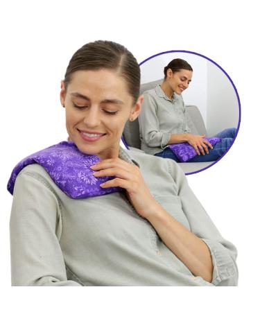 Nature Creation Microwave Heating Pad - Portable Microwavable Heating Pack for Cramps, Joints Pain, Sore Muscles & Aching Feet | Reusable Hot Pack for Pain and Stress Relief - 1 Pack Purple Flowers Basic Pack - Purple Flow