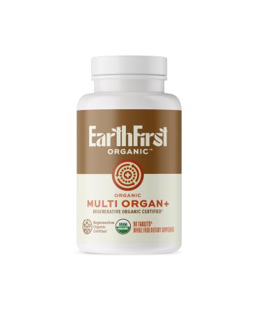 EarthFirst Organic Multi Organ+ Regenerative Organic Certified Grass-Fed Liver Supplement Natural Source of Iron Vitamin A & B12 Supports Energy Detox & Metabolic Health 90 Capsules