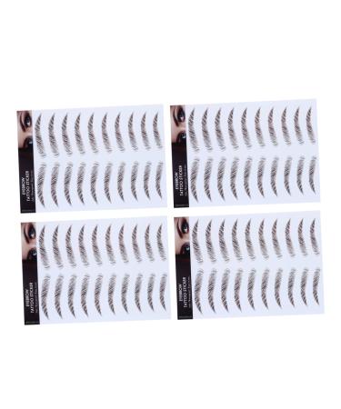 4pcs Eyebrow Stickers Tool Stickers Eyebrow Tool Artificial Eyebrow Hair Transfer Stickers 4d