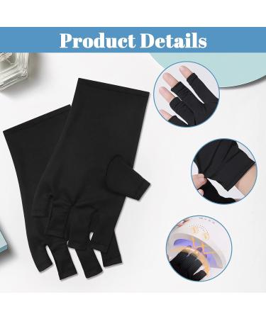 OYANIMO 2 Pairs UV Gloves for Gel Nail Lamp - Professional UPF50+ Protection Gloves for Manicures - Fingerless Anti UV Gloves for Nail Art & Skin Care - Buy Online on GoSupps.com