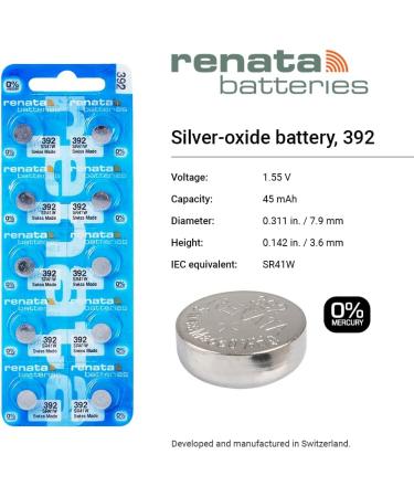Buy Renata 392 Silver Oxide Battery 1.55V - High Quality Long-lasting Power (1 Pc) - International Shipping Available - Buy Online on GoSupps.com