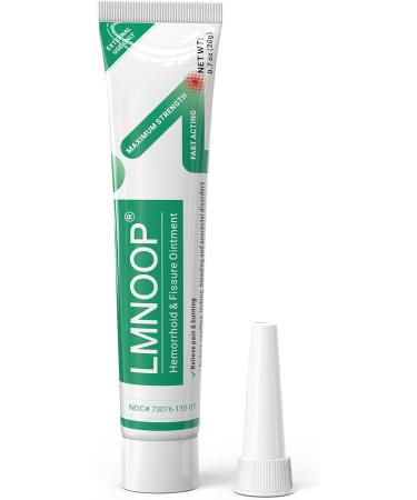 LMNOOP Hemorrhoid Treatment Ointment - Maximum Strength Fast Relief for Pain Itching & Bleeding - Long-Lasting Internal & External Cream 20g - Buy Online on GoSupps.com