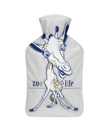 Giraffe Hot Water Bottle With Cover Plush Bed Bottle Hand Warmer For Adults And Children 26.5X15.3cm