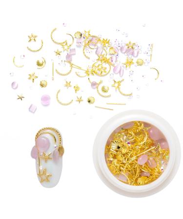 SILPECWEE 6 Boxes 3D Nail Art Decoration Set - Cat Eye Stones Shell Flower Metal Nail Studs & Tools for Stunning Manicures - International Shipping Available - Buy Online on GoSupps.com