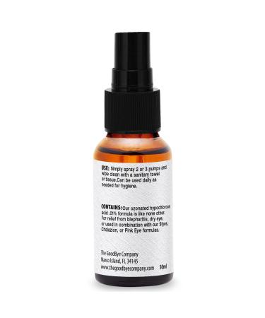 Goodbye Company Ozonated Lid & Lash Renewer - Hypochlorous Acid Spray Cleanser for Eyelids & Eyelash Extensions - 100% Natural Made in USA (30 mL - Buy Online on GoSupps.com