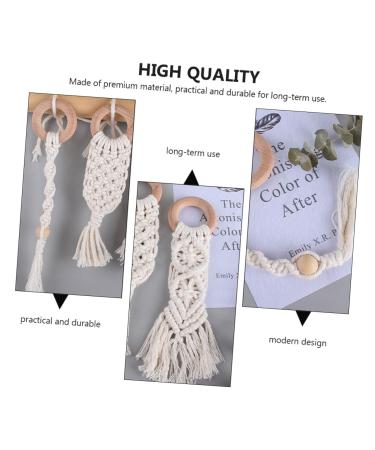 Toyandona 3 Pcs Handmade Dental Care Chew Toys for Kids - Natural Cotton Rope Molar Sticks for Healthy Teeth Hygiene - Buy Online on GoSupps.com