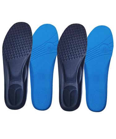 High Impact Sport Shoes Insoles - Running Sneakers Insoles Replacement - Athletic Shoes Insoles for Women and Men (12  Navy Blue) 12 Navy Blue
