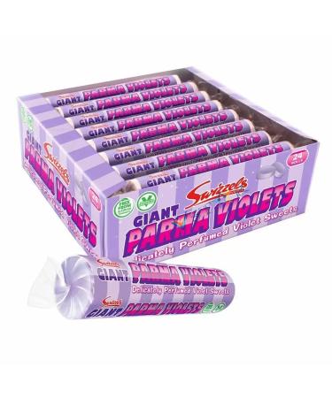 Sweets Bundle With Swizzels Giant Fizzers Rolls & Parma Violets 40g (Pack of 24 (Full Box) Parma Violets) Parma Violets Pack of 24 (Full Box) - Buy Online on GoSupps.com