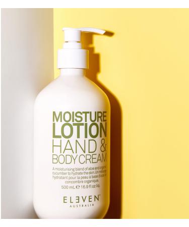 Eleven Australia Moisture Lotion | Hydrating Hand & Body Cream with Coconut Oil & Vitamin E | 500ml - Ideal for Daily Use - Buy Online on GoSupps.com