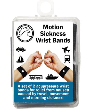 SwimCell Travel Sickness Bands - Morning Sickness Relief Wristbands Black 1 Pair - Buy Online on GoSupps.com