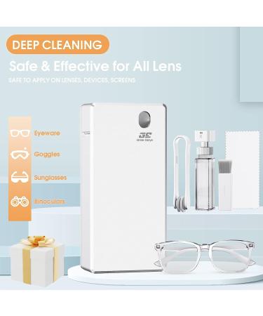 Eyeglass Lens Cleaner Kit - Anti-Fog Spray, Brush, Clamp, Cloth | Safe for All Lenses - Buy Online on GoSupps.com